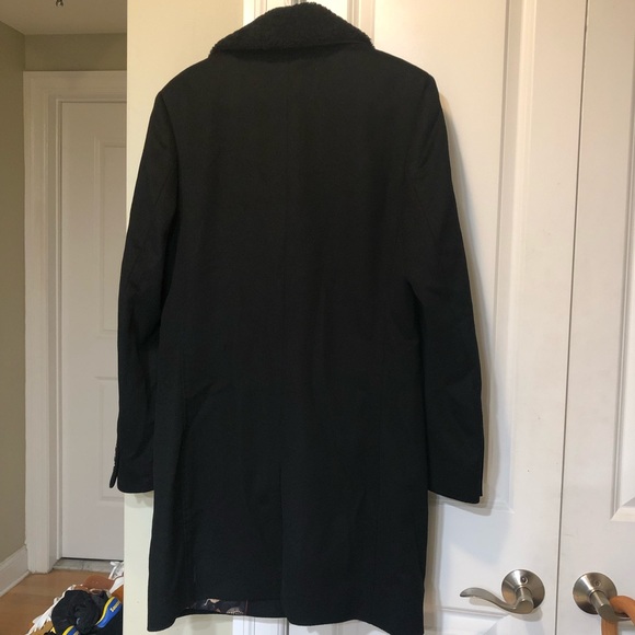 Ted Baker Black Peacoat Sz Small - Picture 2 of 8